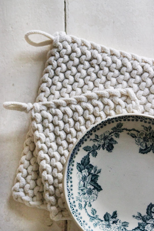 Cotton Crocheted Pot Holder