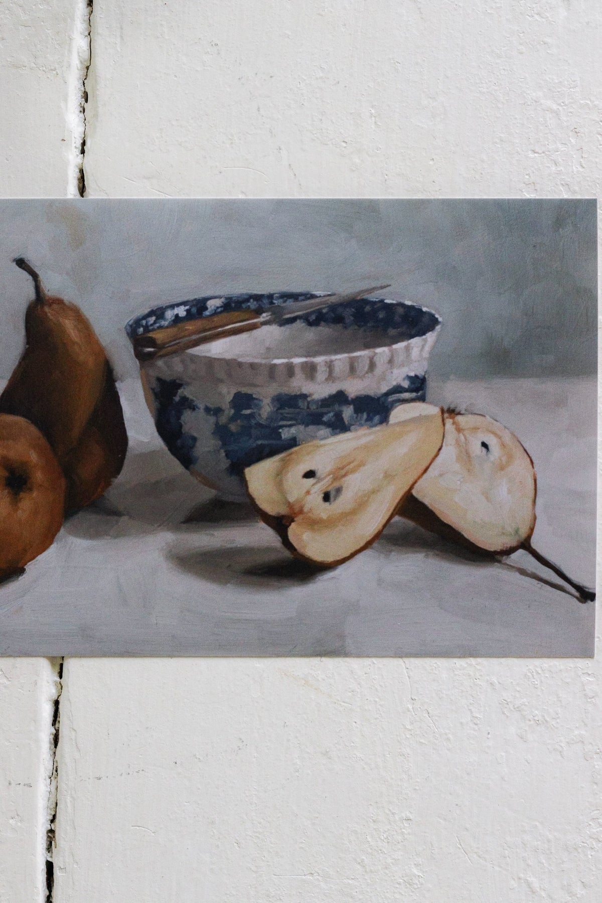 Bosc Pears And Transferware Bowl Print