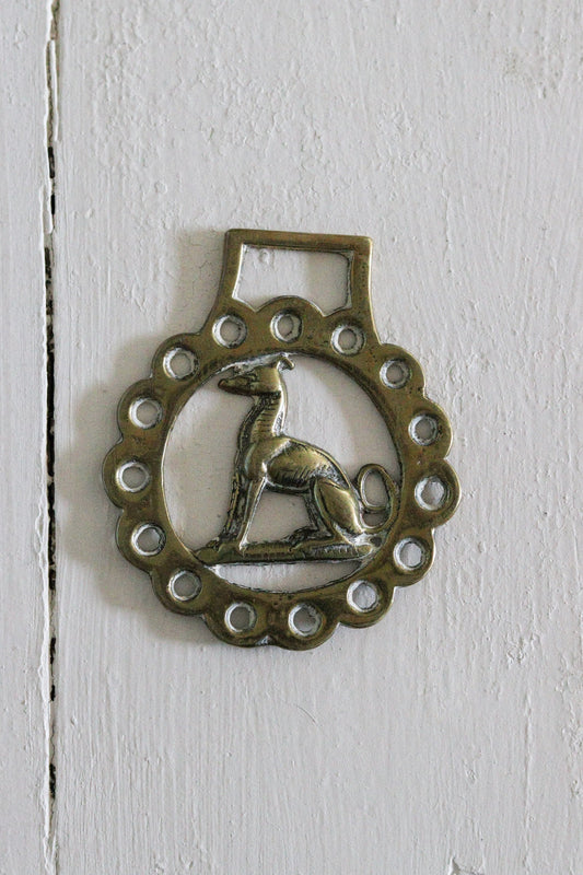 English Horse Brass - Greyhound
