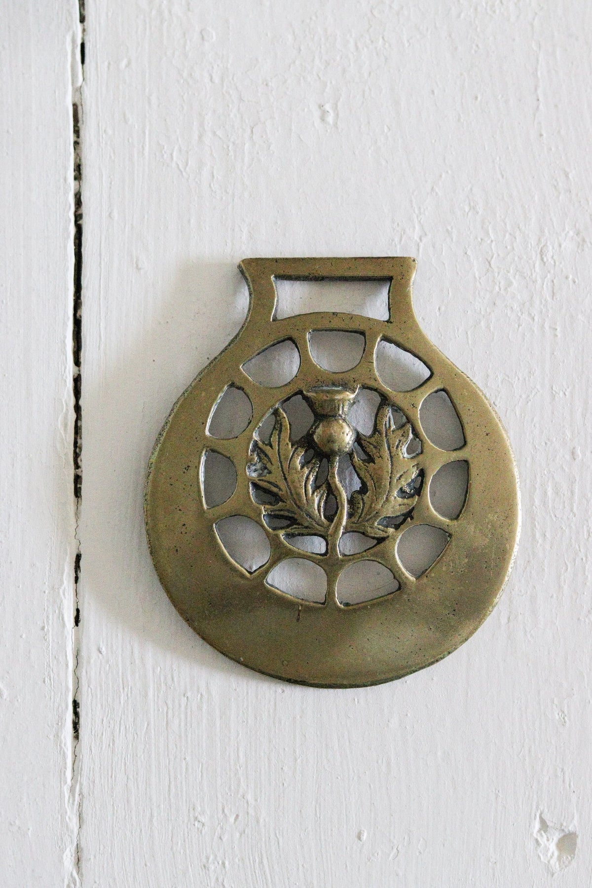 English Horse Brass - Thistle
