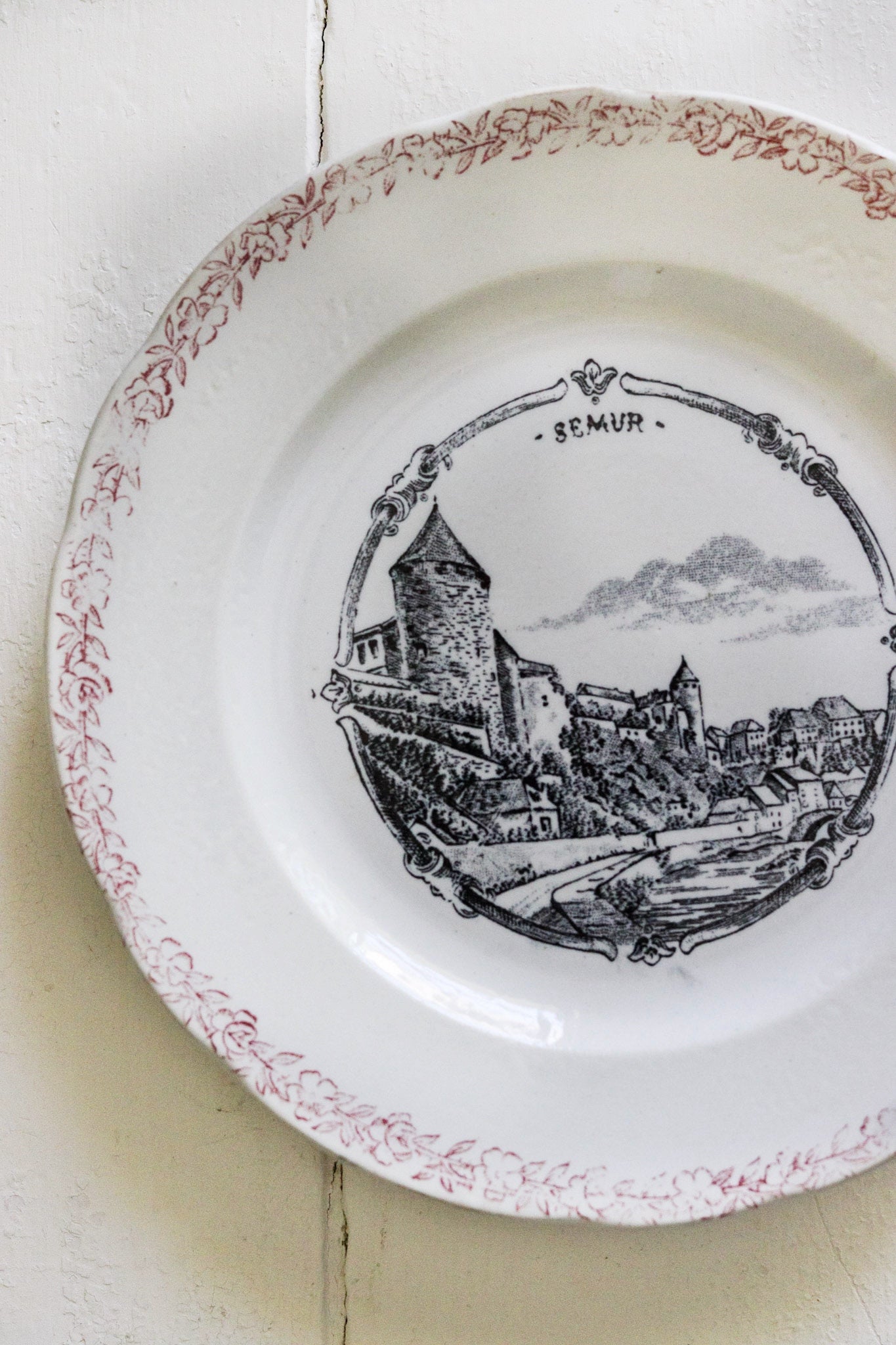 Antique French Transferware Plate  - Semur