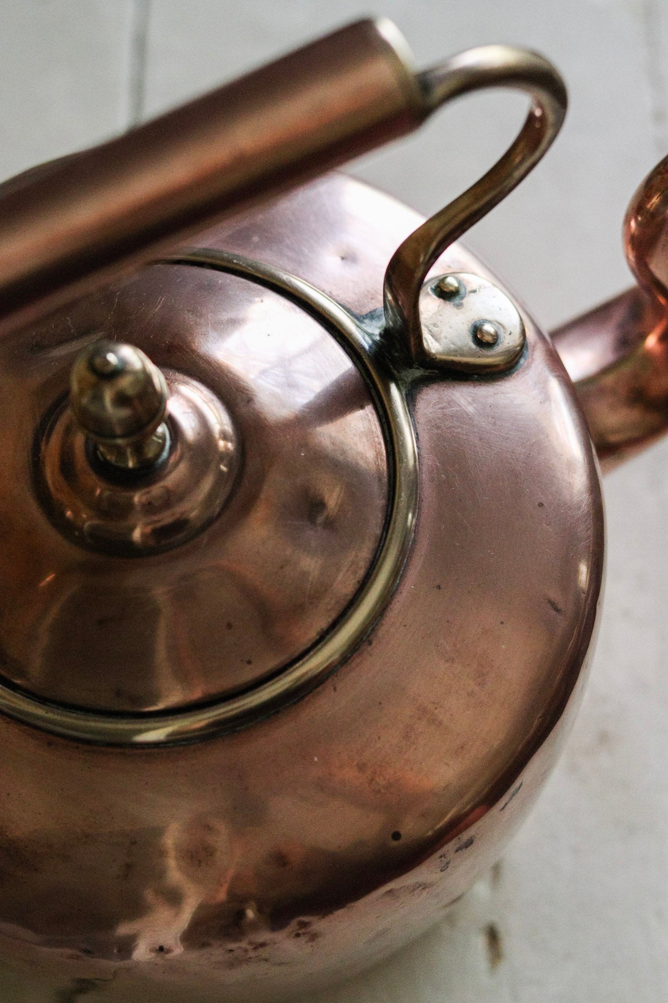 Large Antique English Copper Kettle