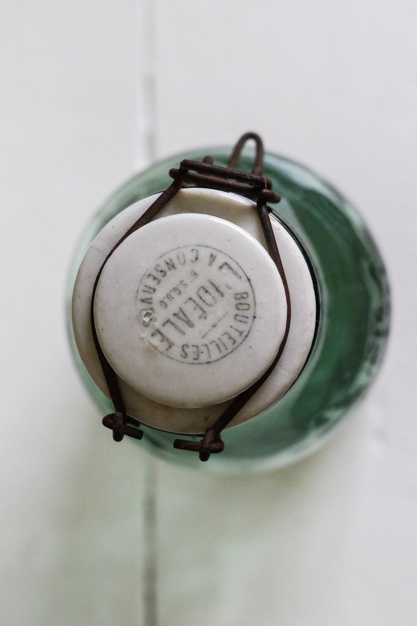 Extra Large Vintage French Canning Jar with Porcelain Top