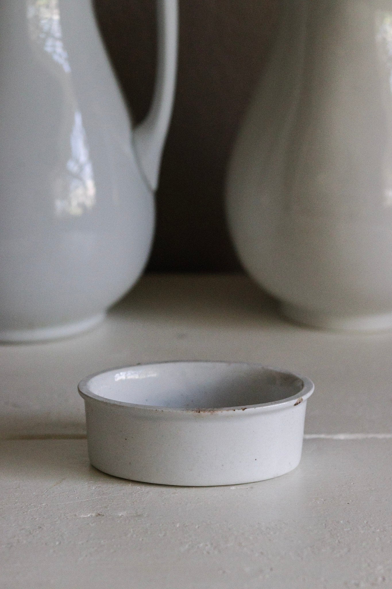 Antique English Ironstone Butter Dish