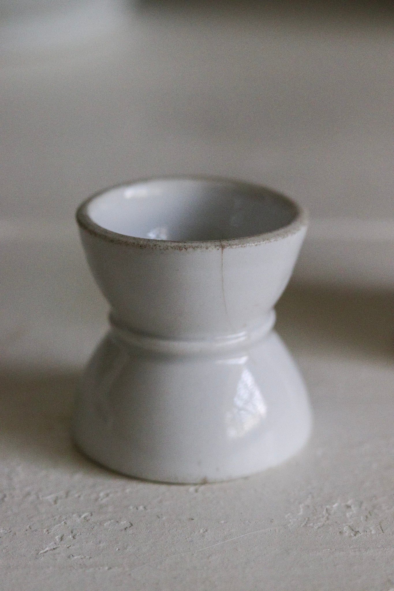 Pair of Antique French Ironstone Egg Cups No.2 - See Description