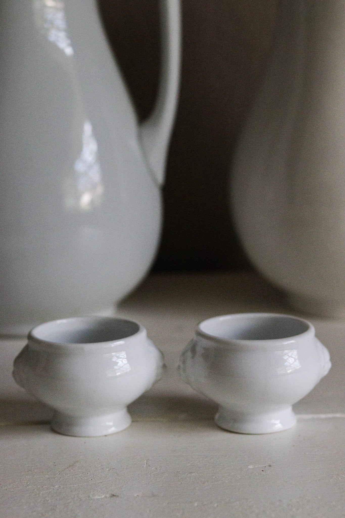 Pair of Petite Vintage French Lion Bowls  - See Description