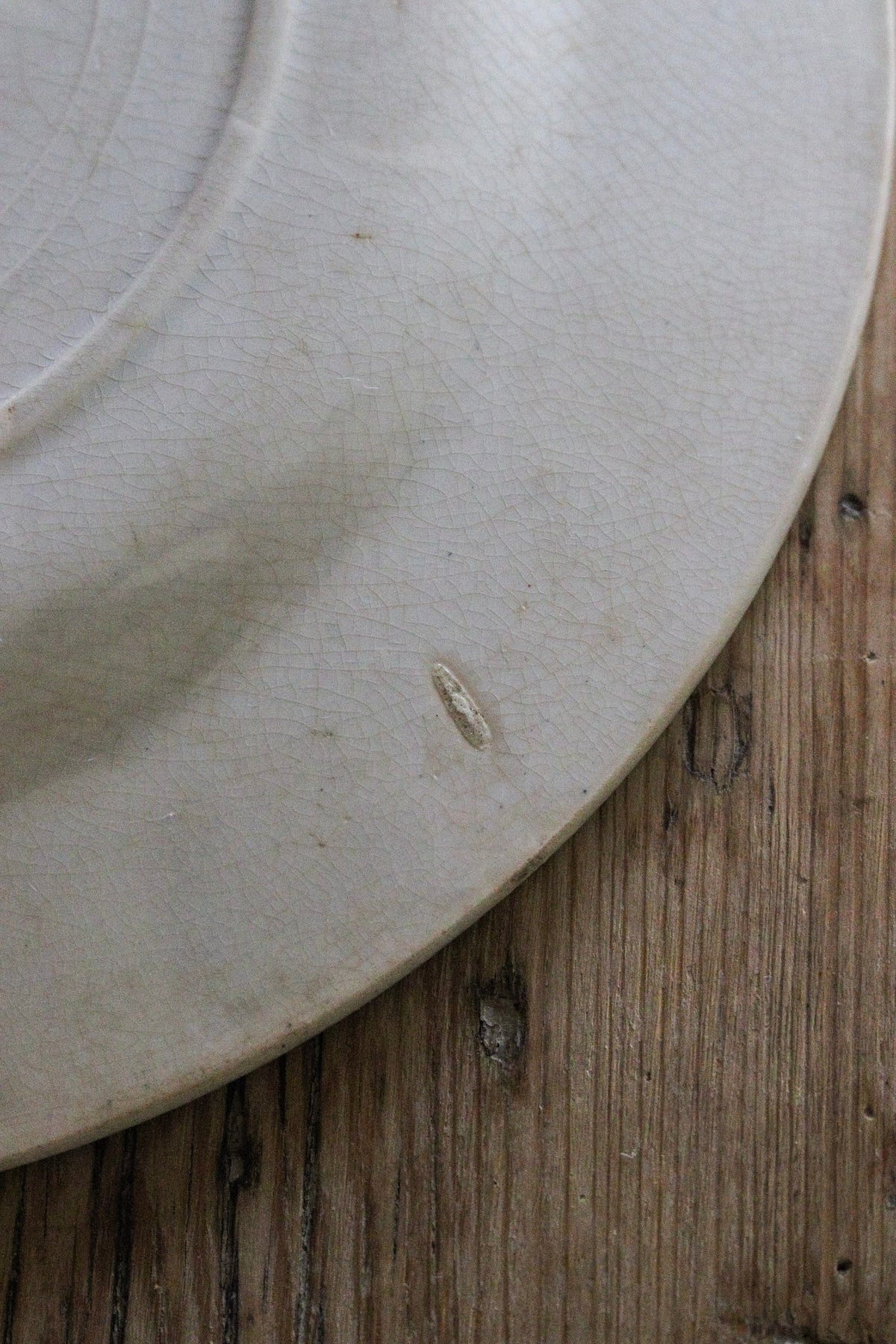 Antique French Transferware Plate with Flowers