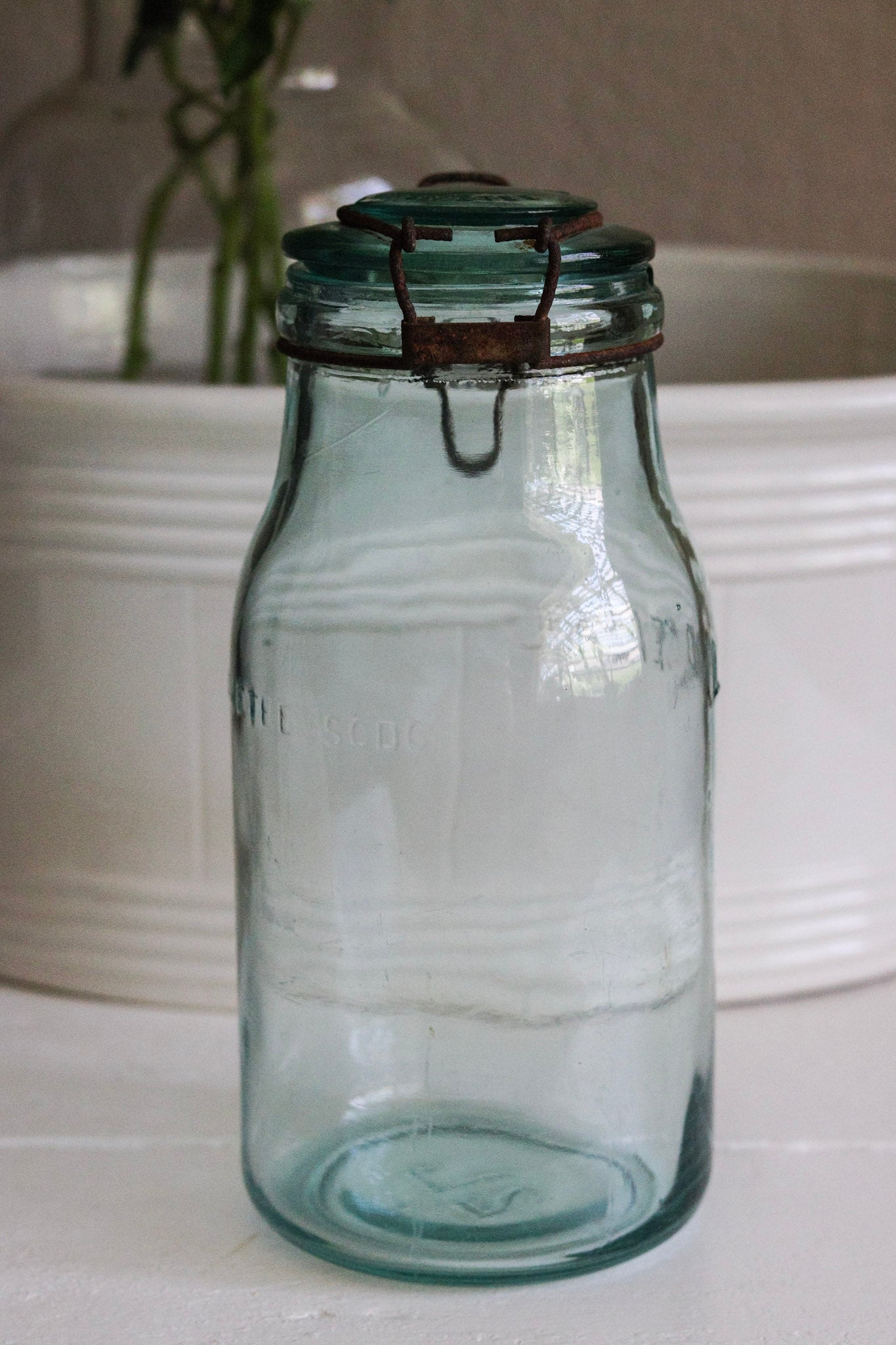 Extra Large Vintage French L'Ideale Canning Jar