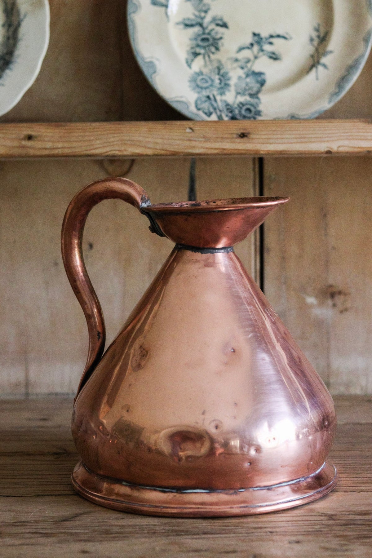 Antique English Copper Half Gallon Measuring Jug
