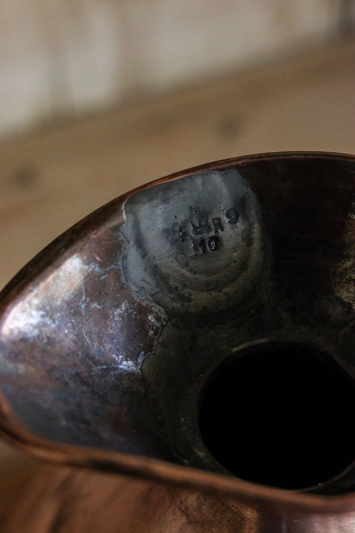 Antique English Copper Half Gallon Measuring Jug