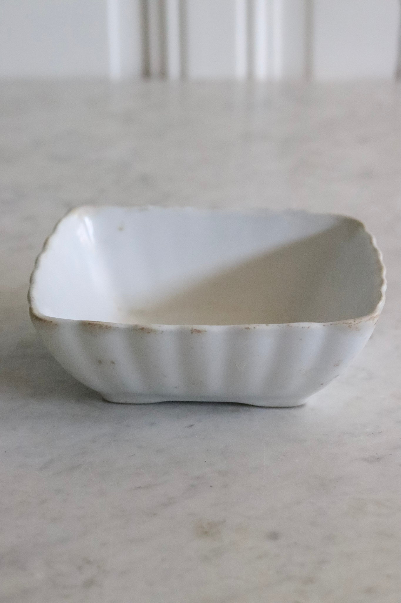 Antique Ironstone Ladyfinger Bowl