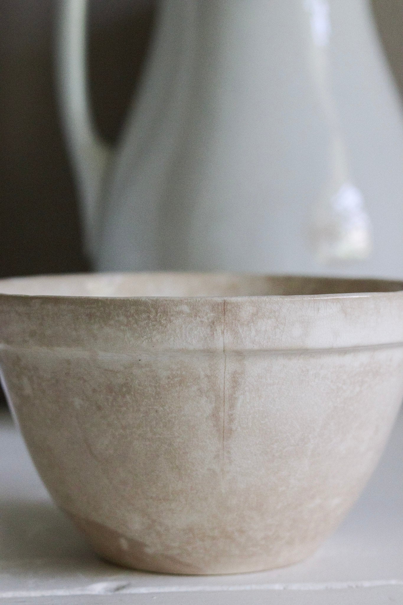 Stained Vintage English Pudding Bowl