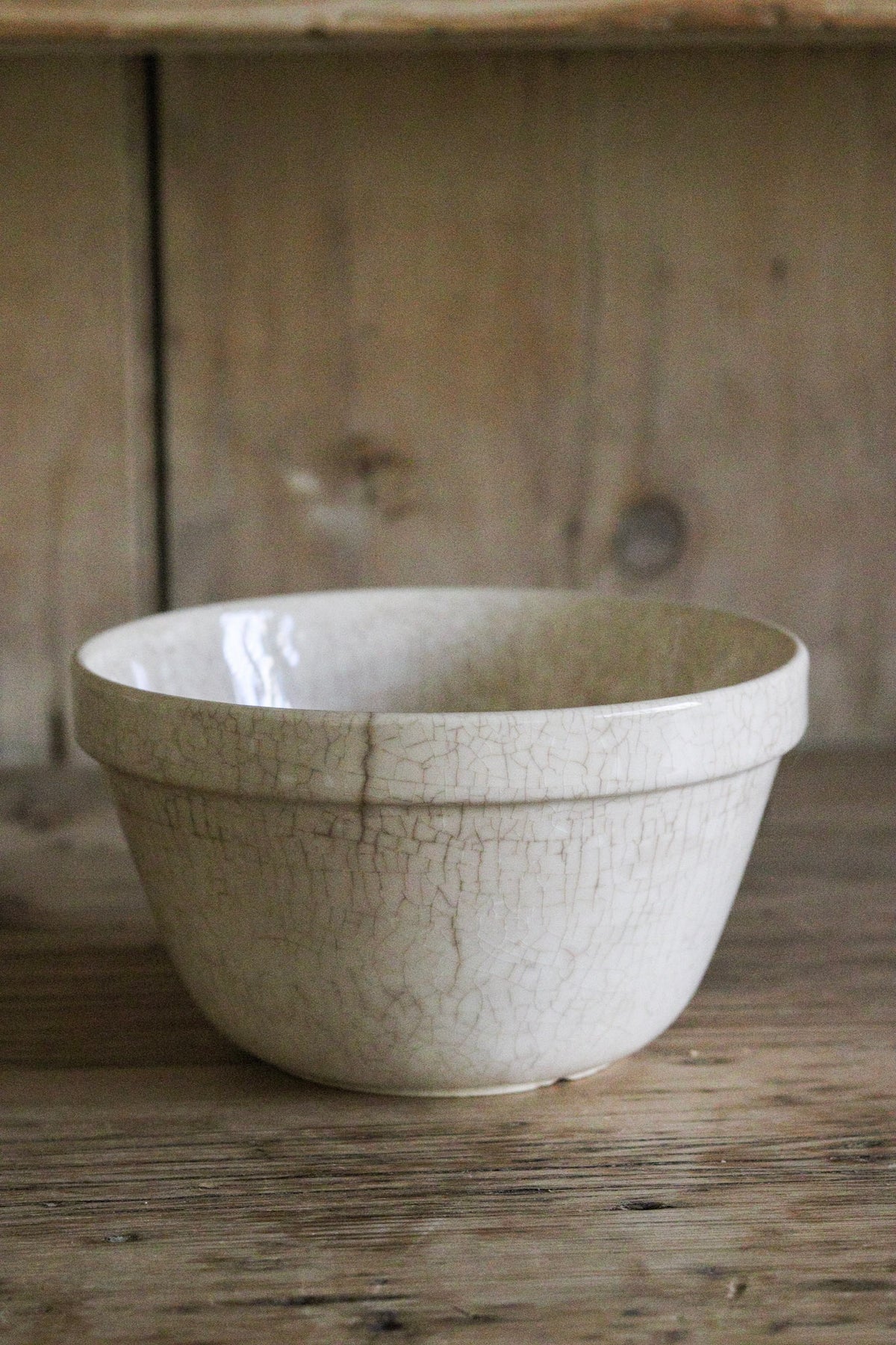 Stained Vintage English Pudding Bowl