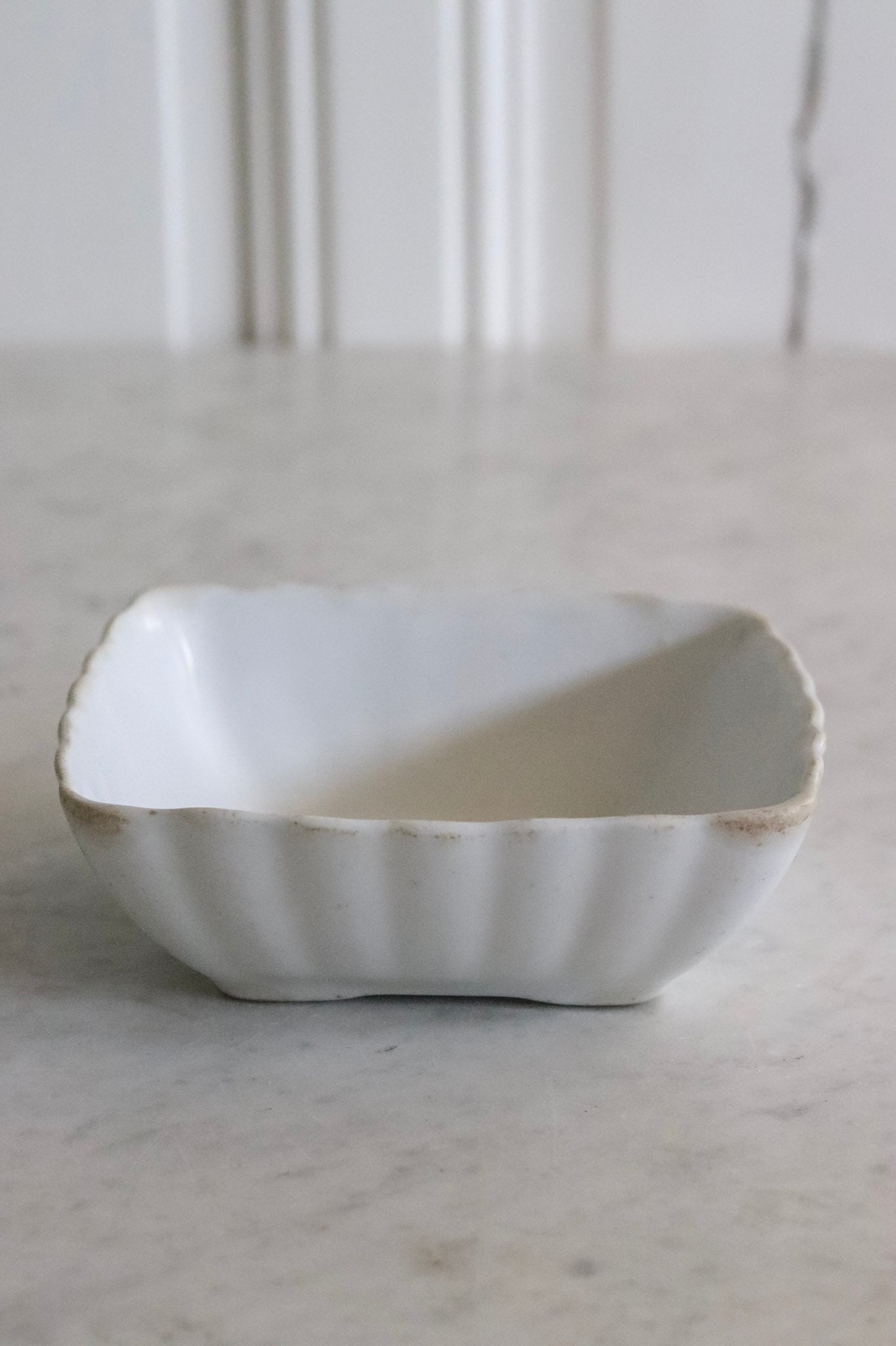 Antique Ironstone Ladyfinger Bowl