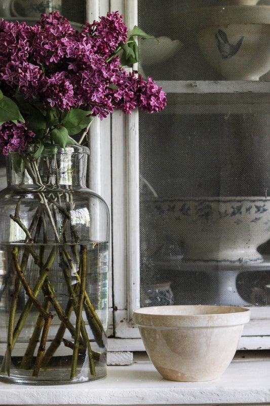 Stained Vintage English Pudding Bowl