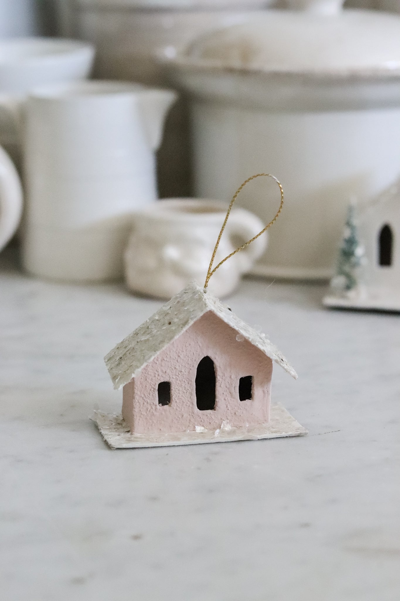 Petite Vintage Putz House Ornament