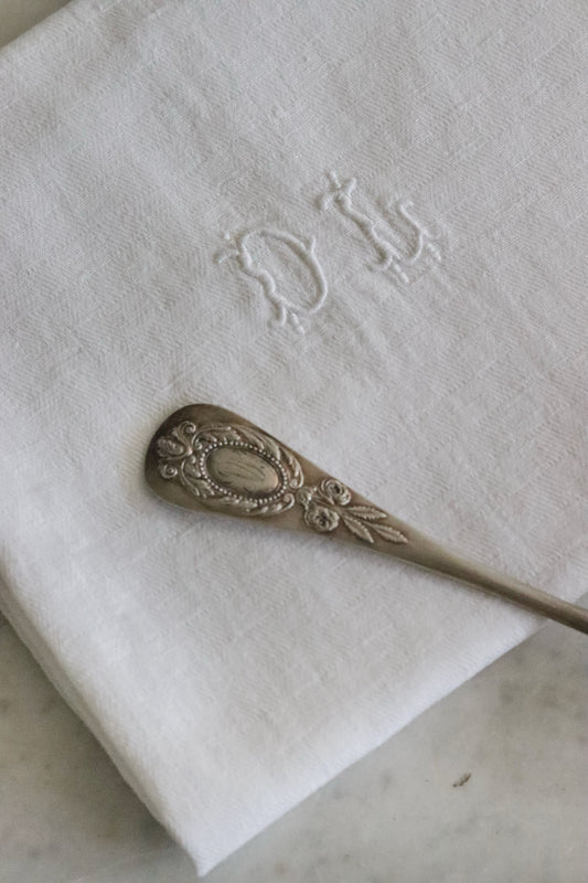 Vintage French Monogrammed Napkin