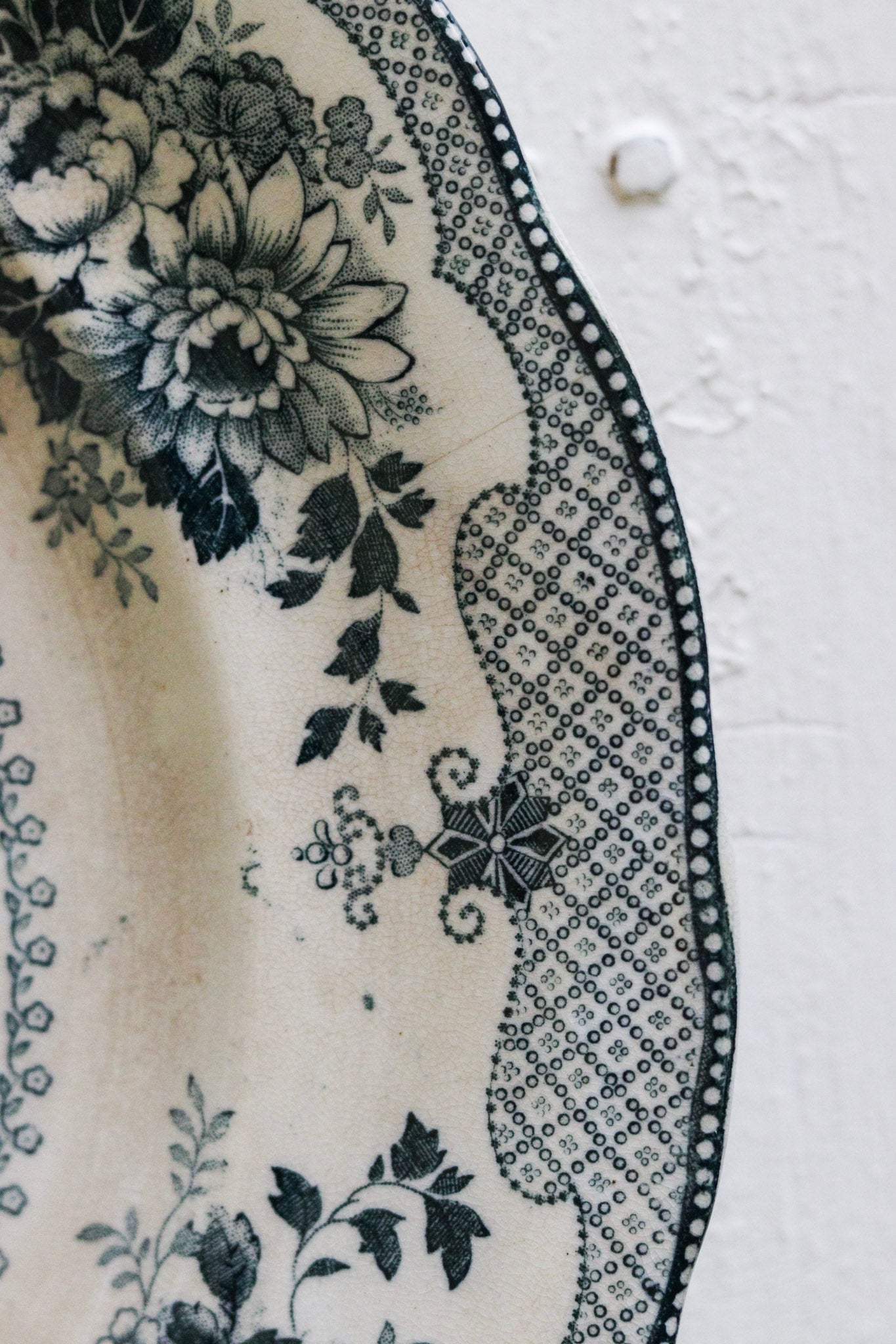 Antique Transferware Plate with The White House