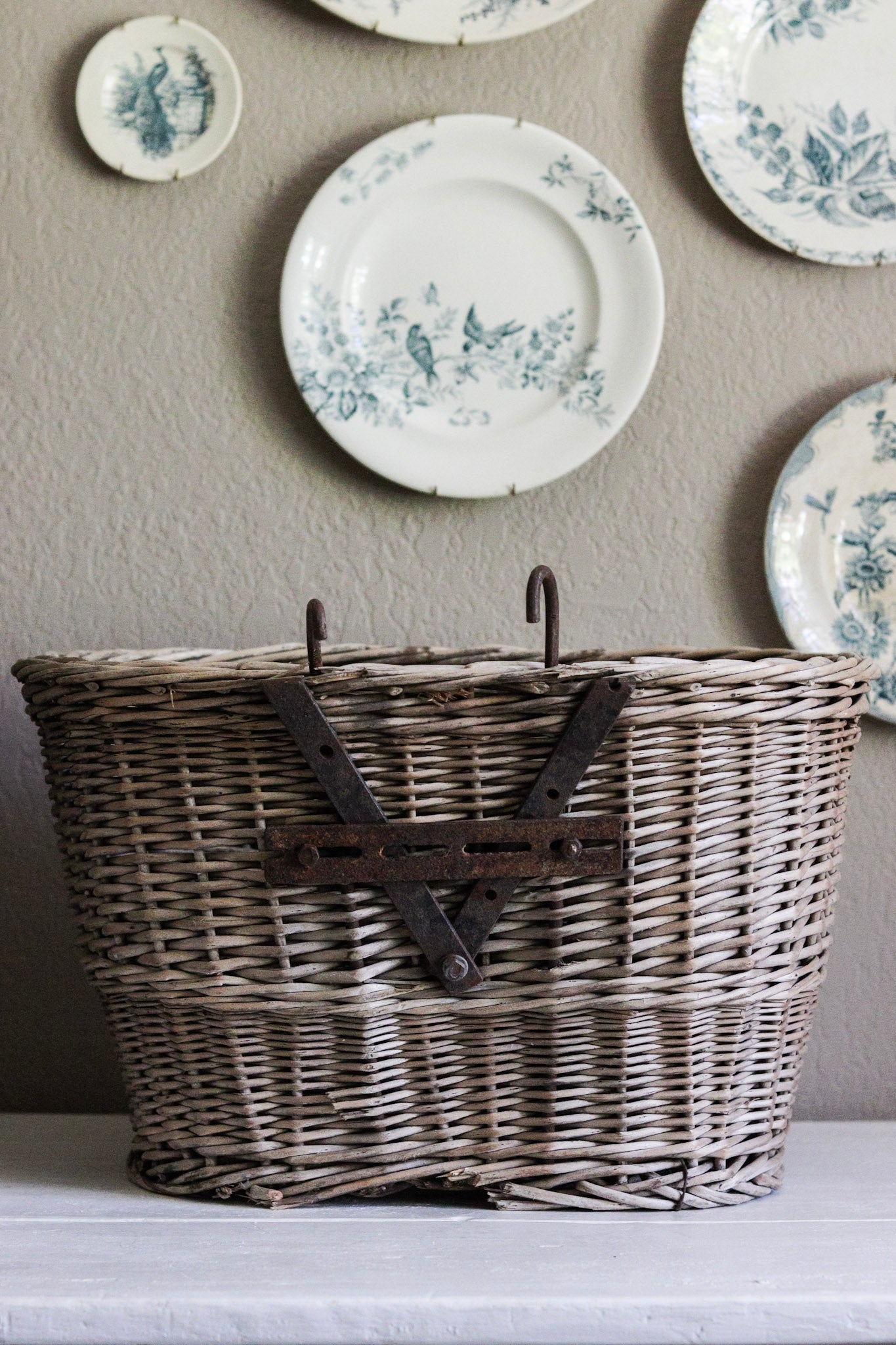 Large Vintage European Bike Basket