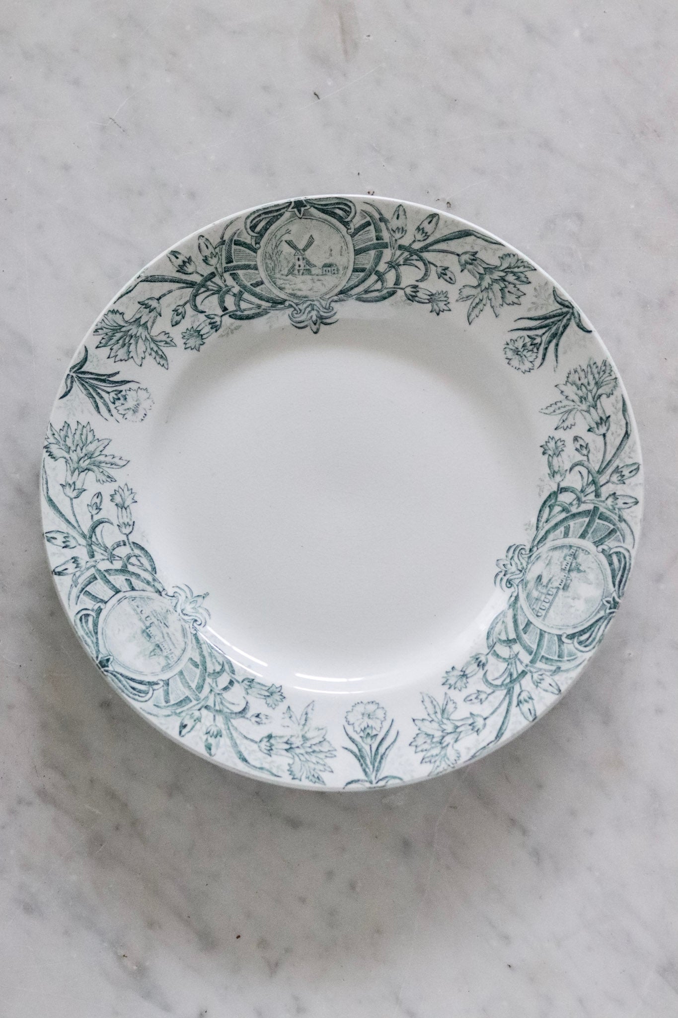 Antique French Transferware Plate