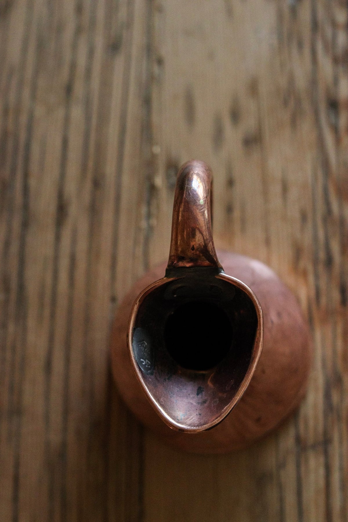 Antique English Copper Gill Measuring Jug
