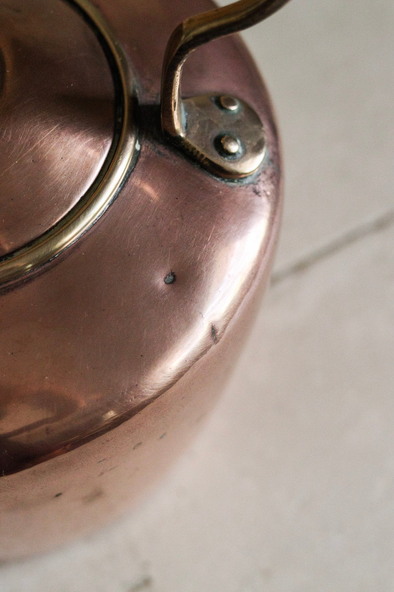 Large Antique English Copper Kettle