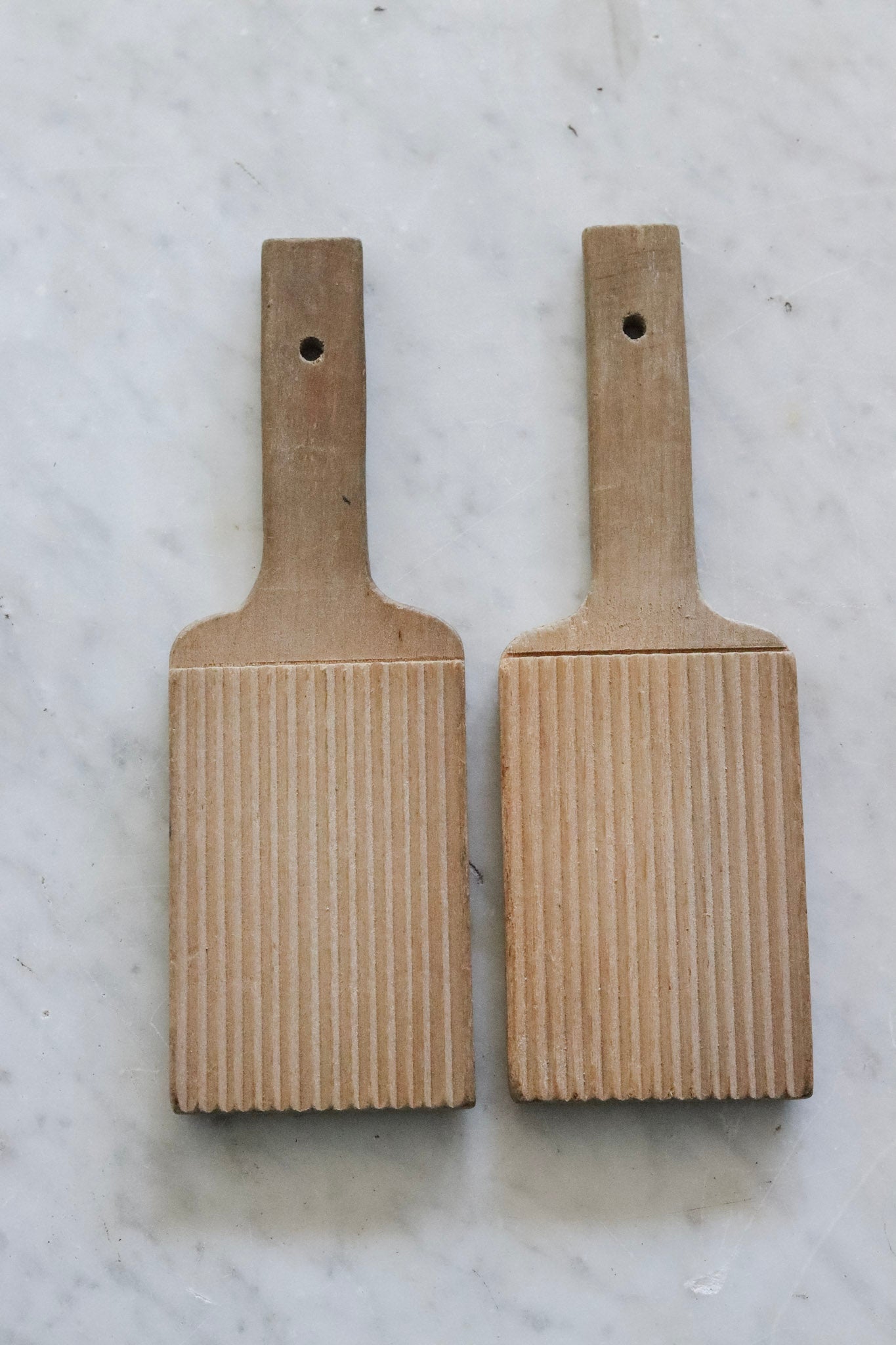 Pair of Vintage English Wooden Butter Pats