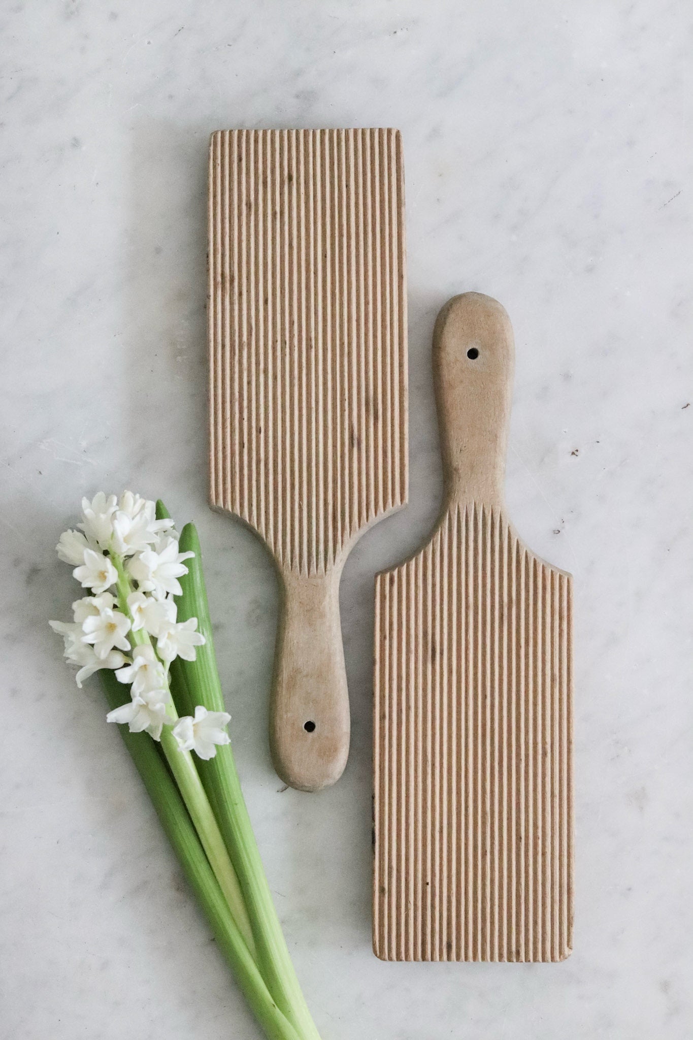 Pair of Vintage English Wooden Butter Pats