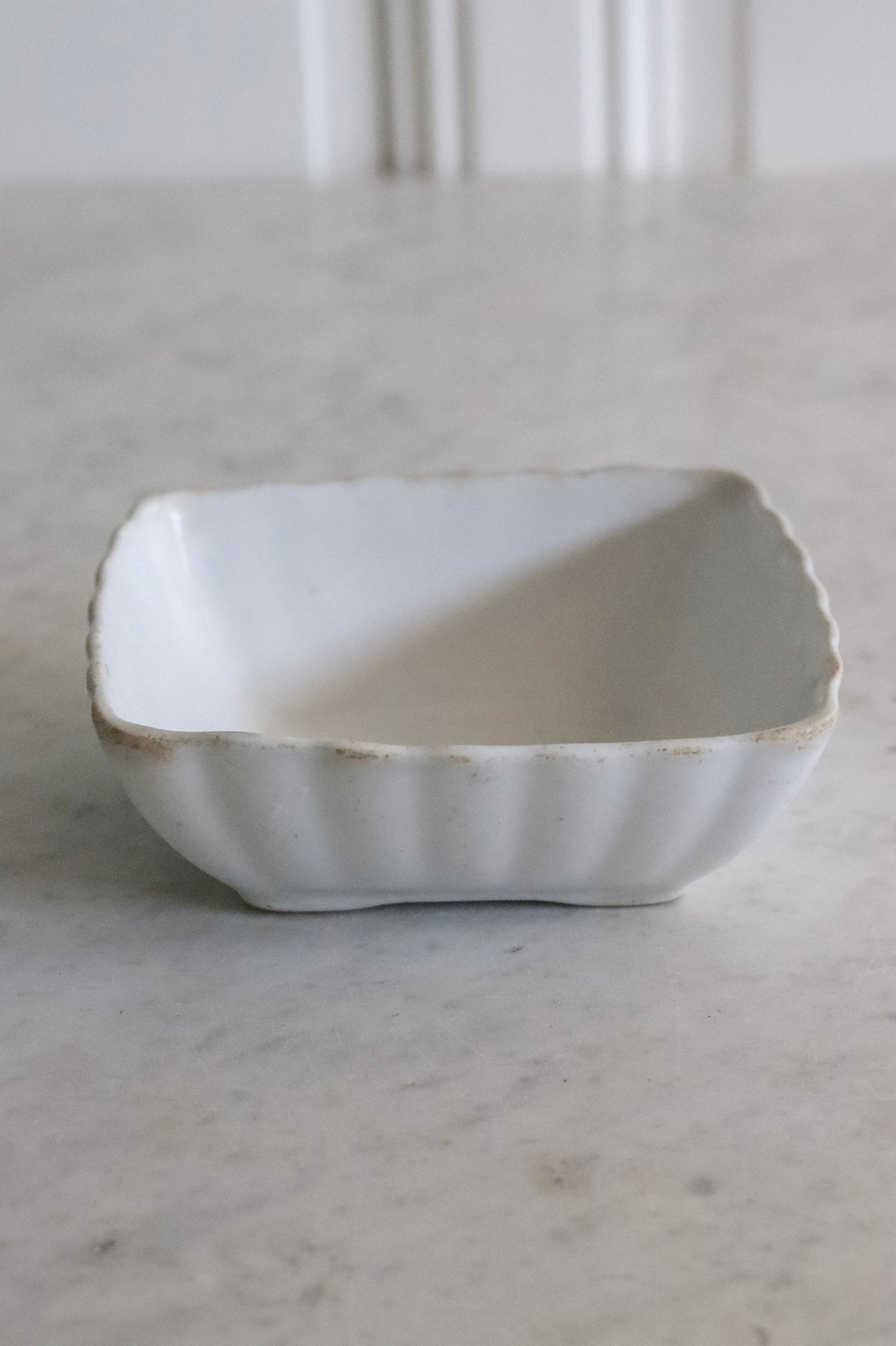 Antique Ironstone Ladyfinger Bowl