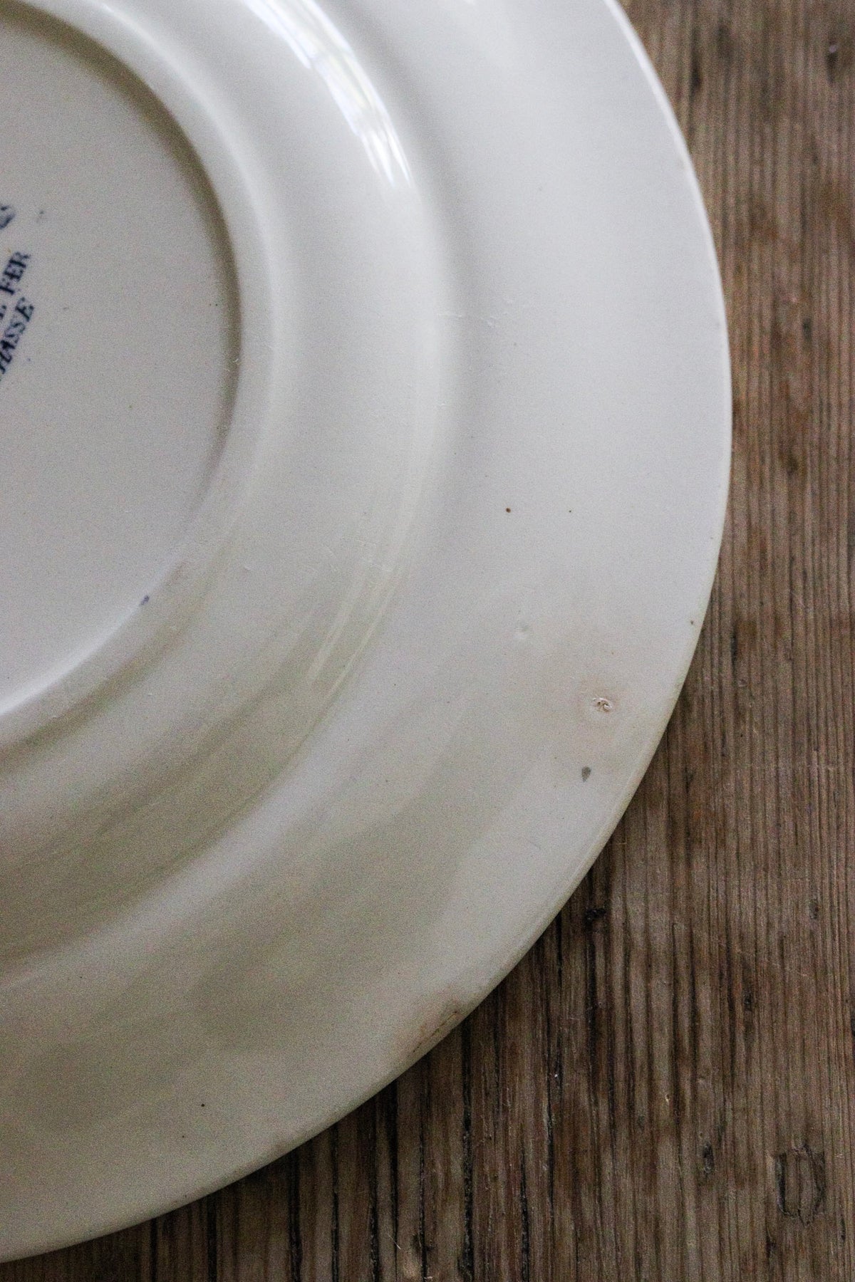 Antique French Transferware Plate with Rabbit