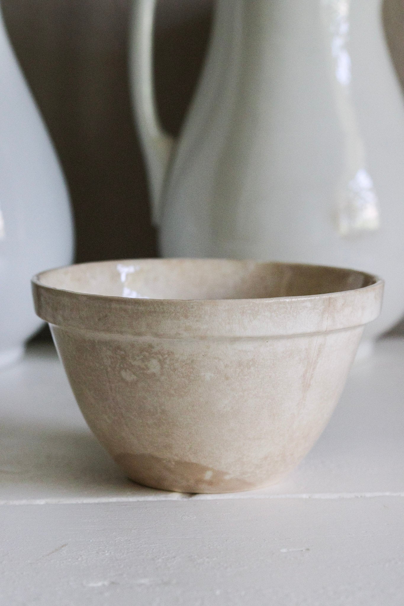 Stained Vintage English Pudding Bowl