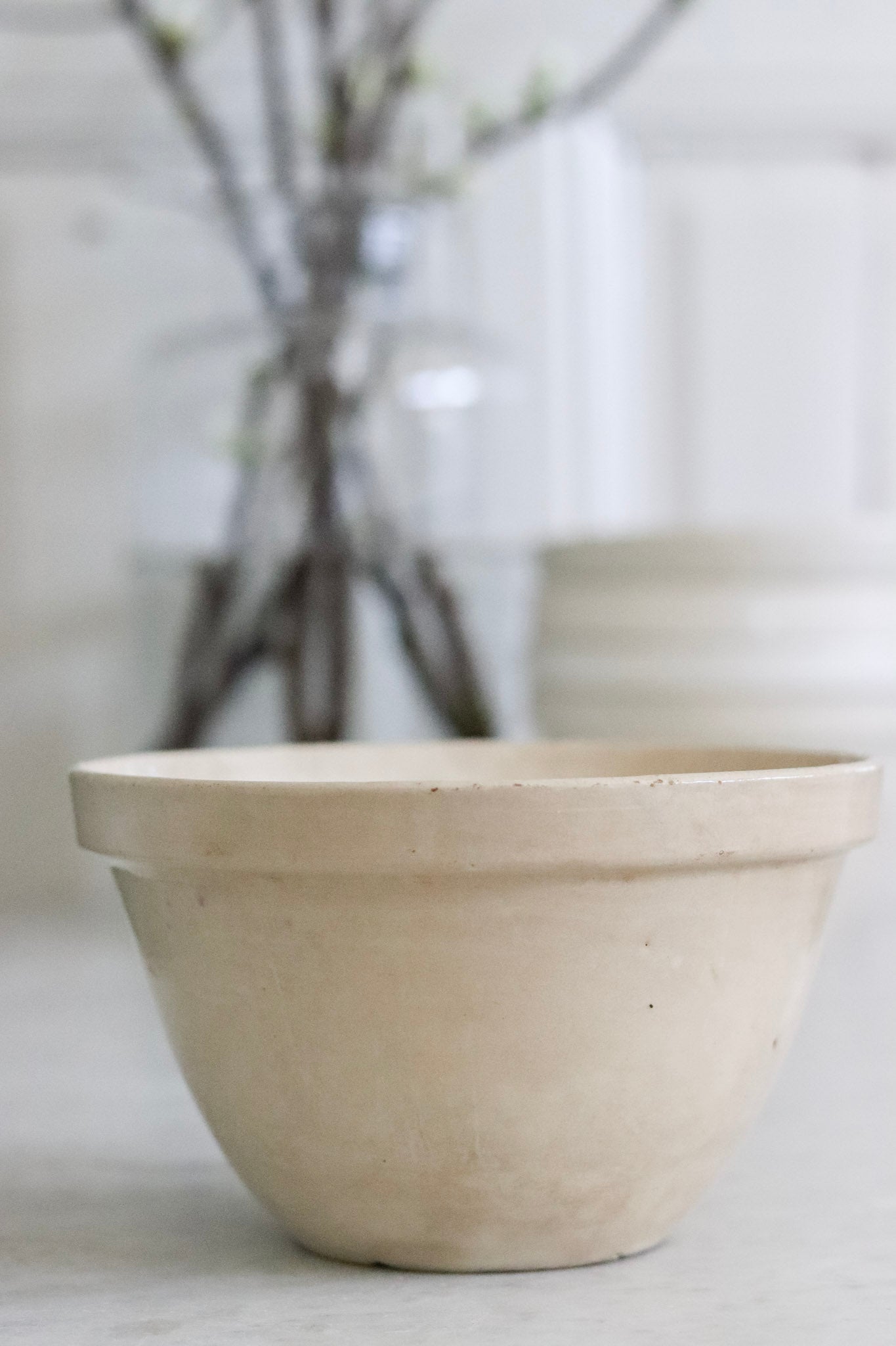 Stained Vintage English Pudding Bowl