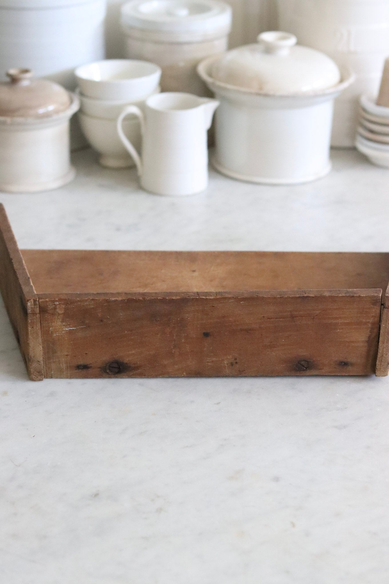 Vintage French Cutting Board & Vintage English Herb Chopper