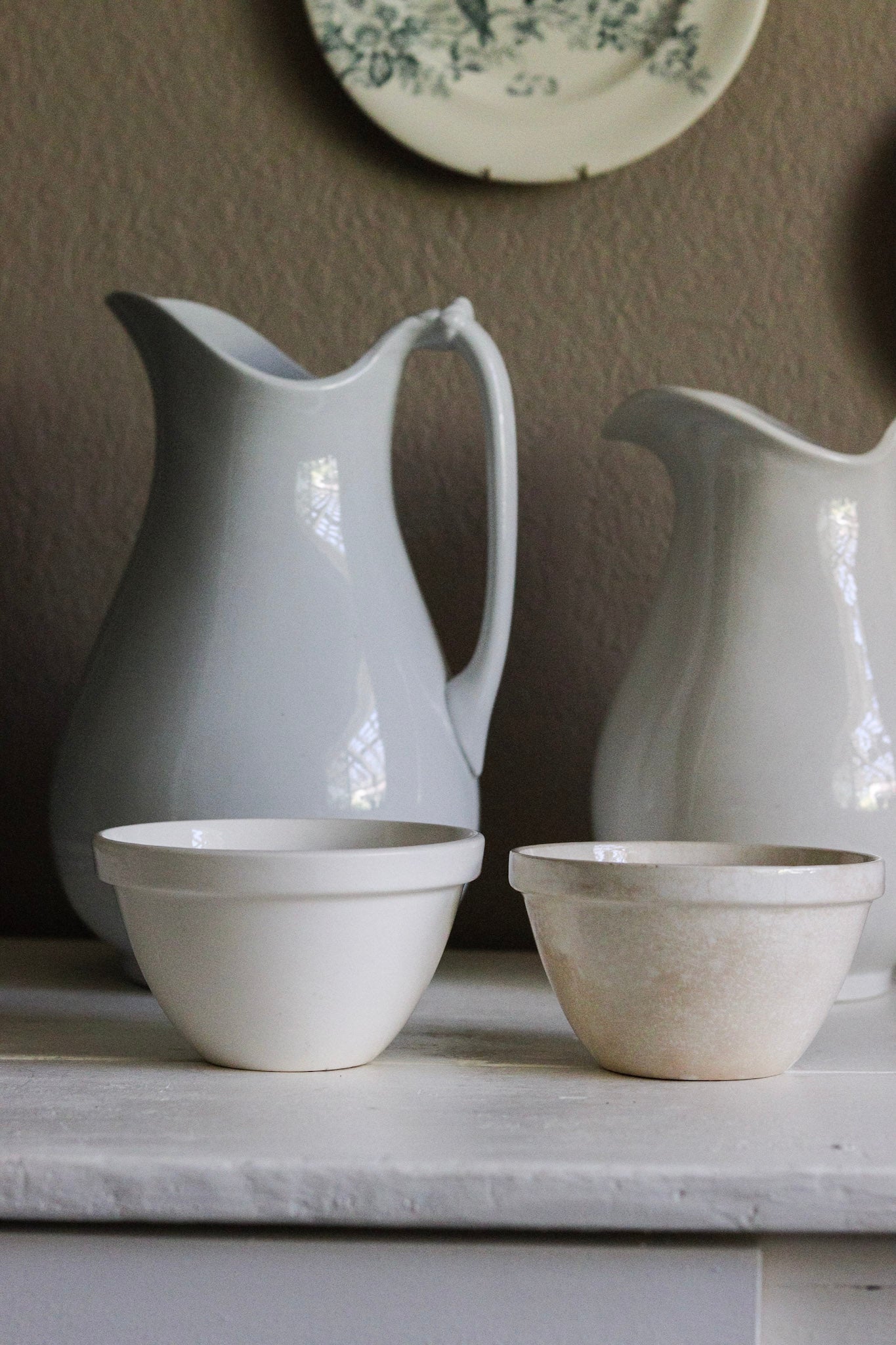 Vintage English Pudding Bowls - Set of Two