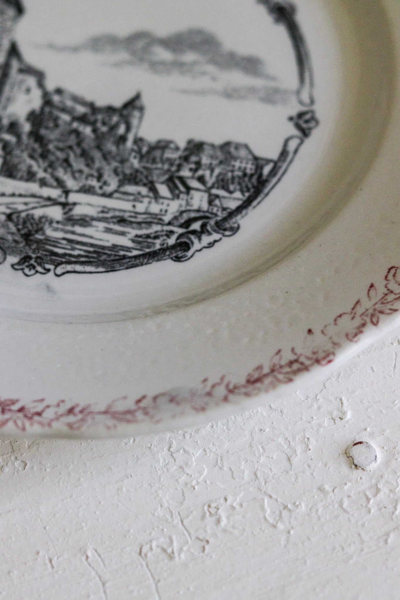 Antique French Transferware Plate  - Semur
