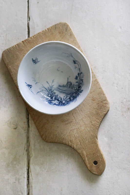 Antique French Dînette Set Transferware Salad Bowl