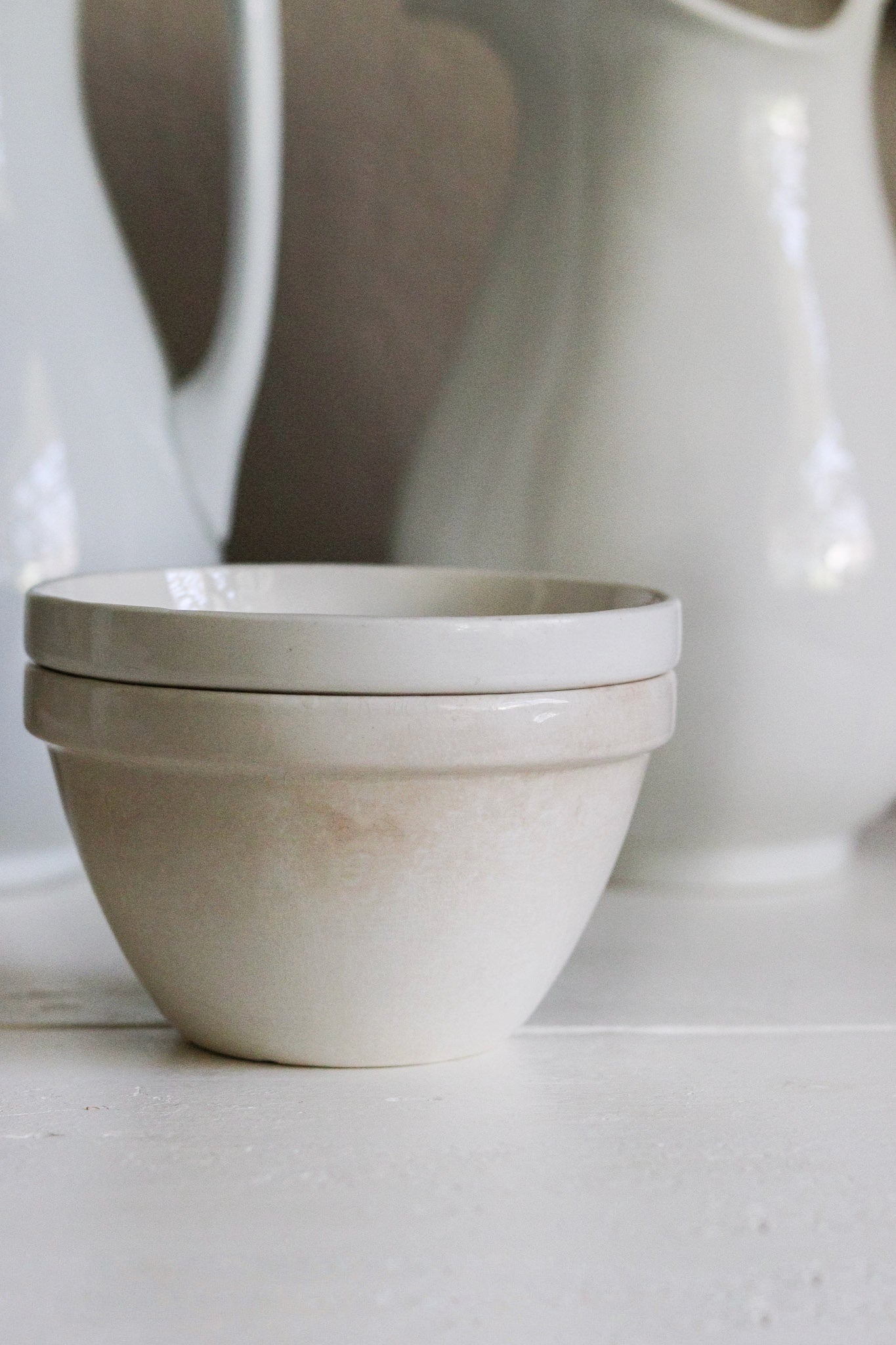Pair of Vintage English Pudding Bowls No.4
