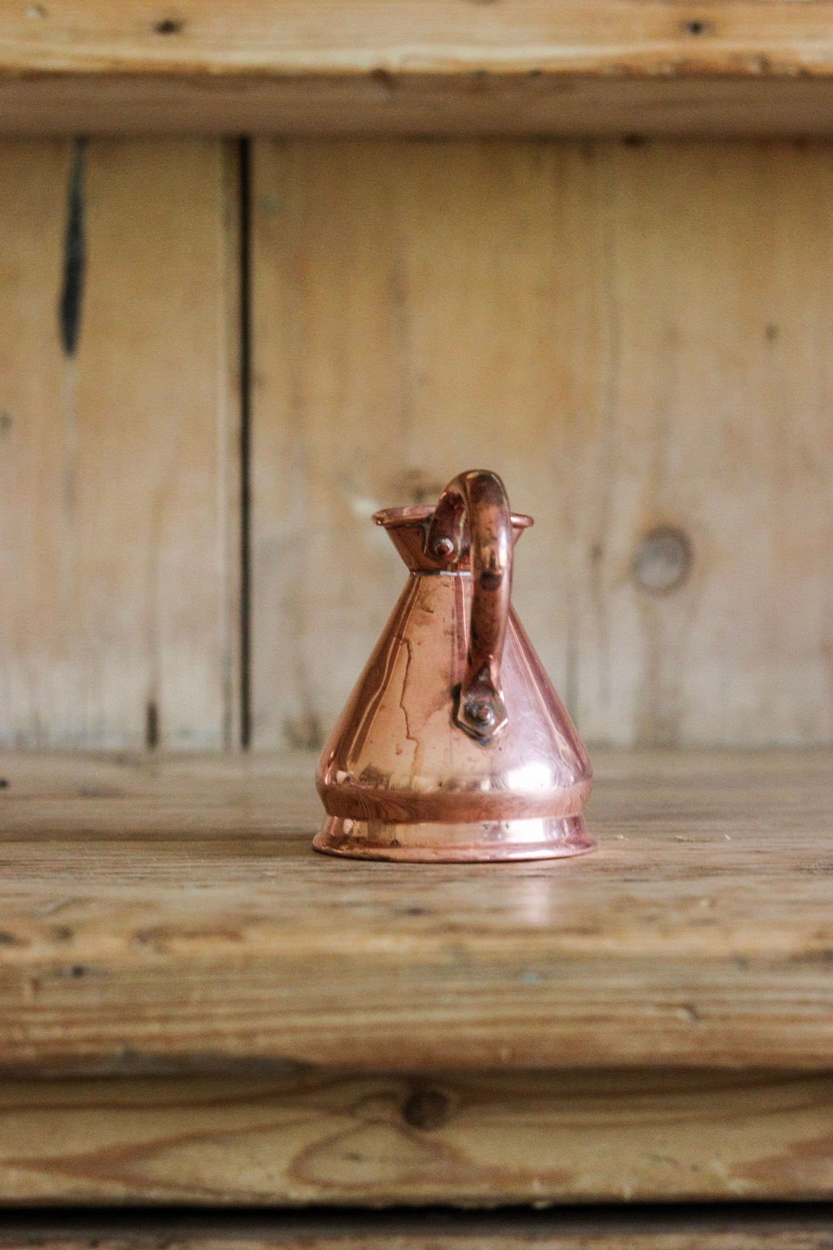 Antique English Copper Gill Measuring Jug