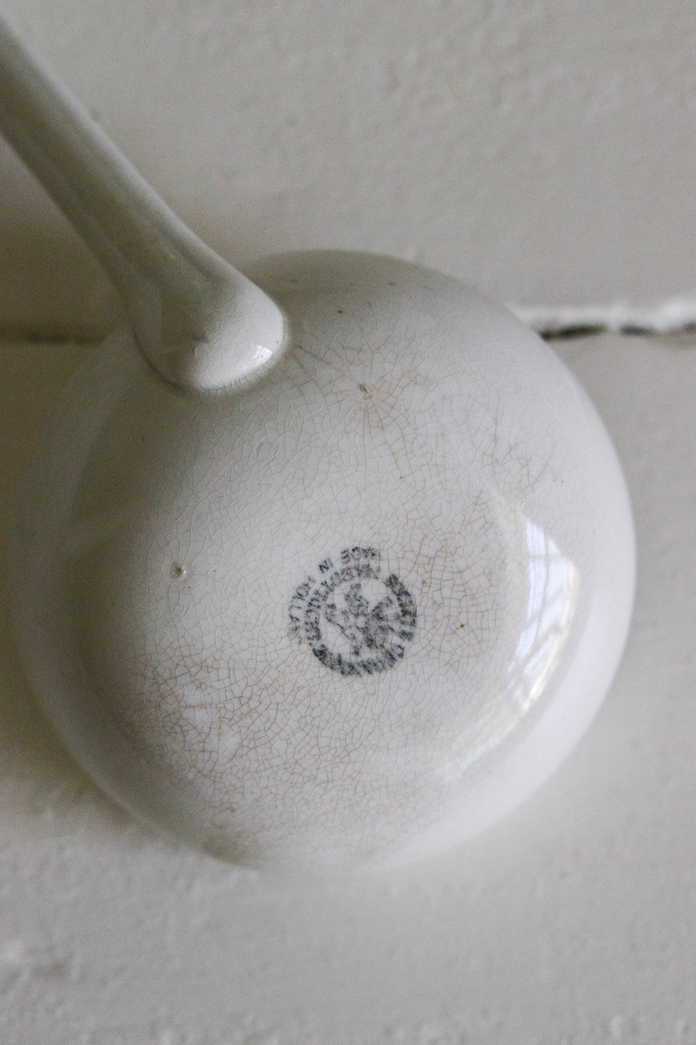 Beautiful Stained Dutch Ironstone Ladle