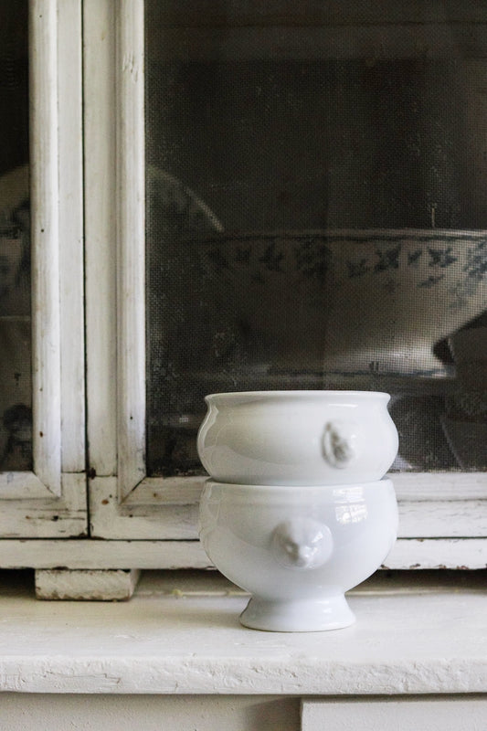 Pair of Vintage French Lion Bowls