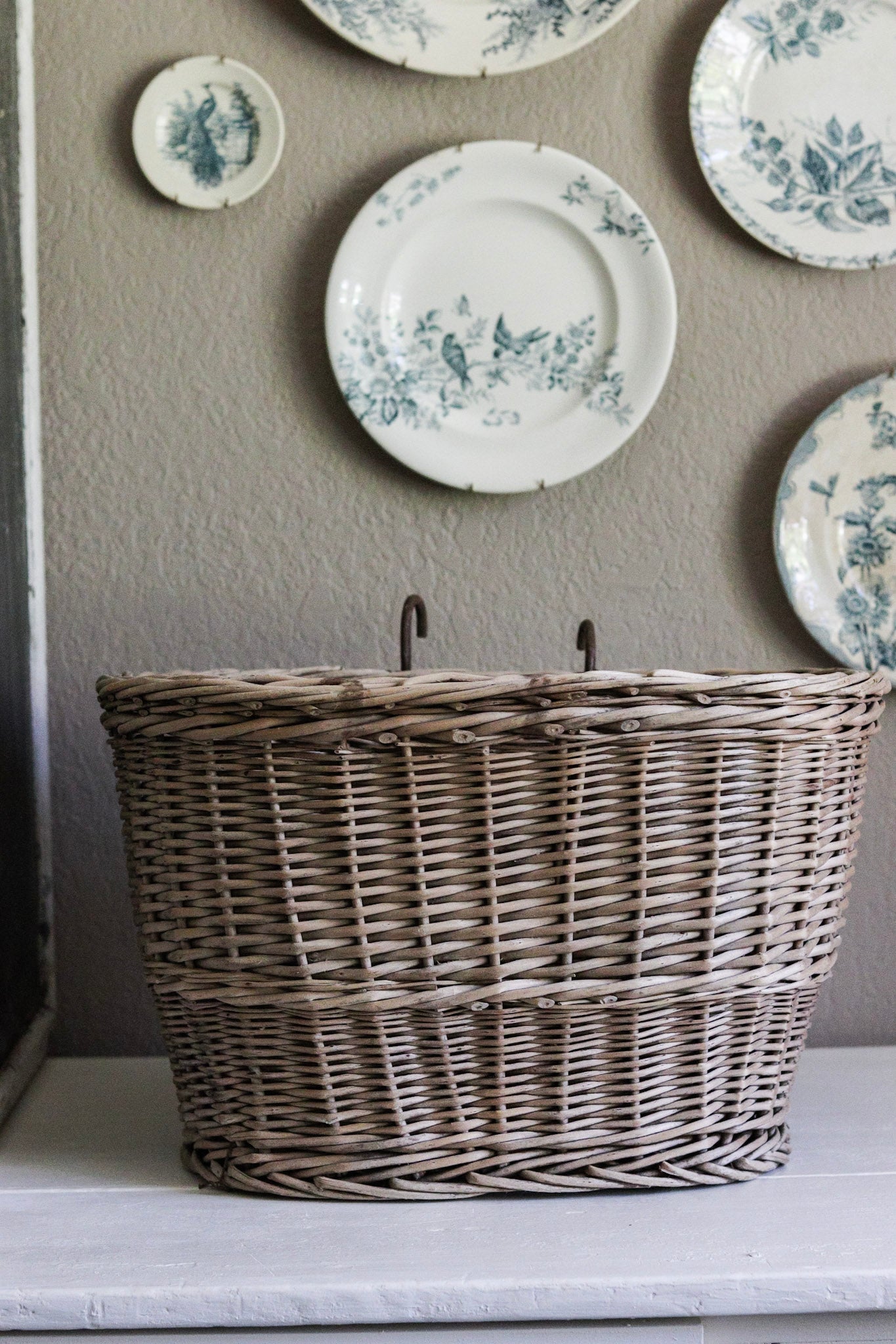 Large Vintage European Bike Basket