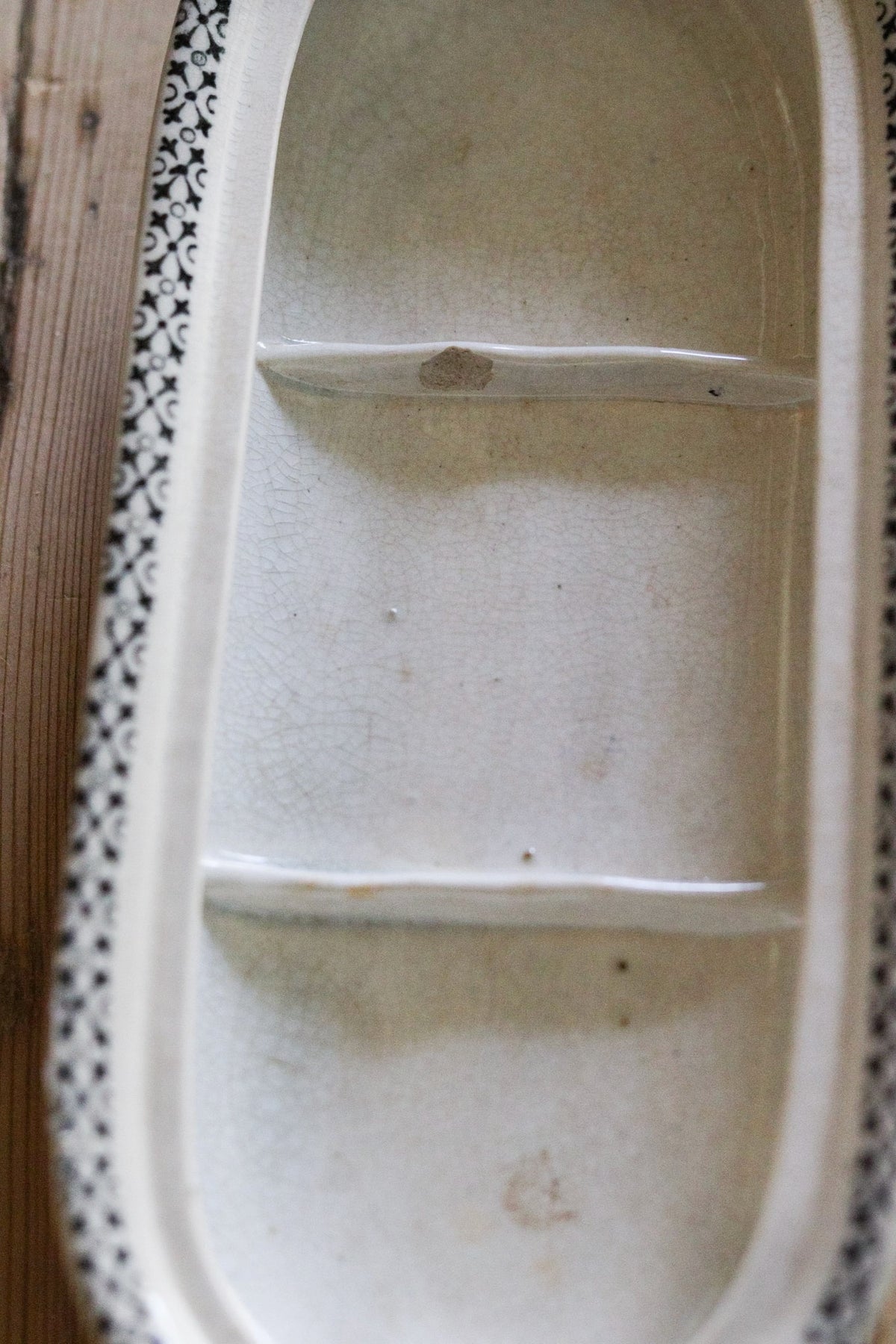 Antique English Transferware Razor Dish