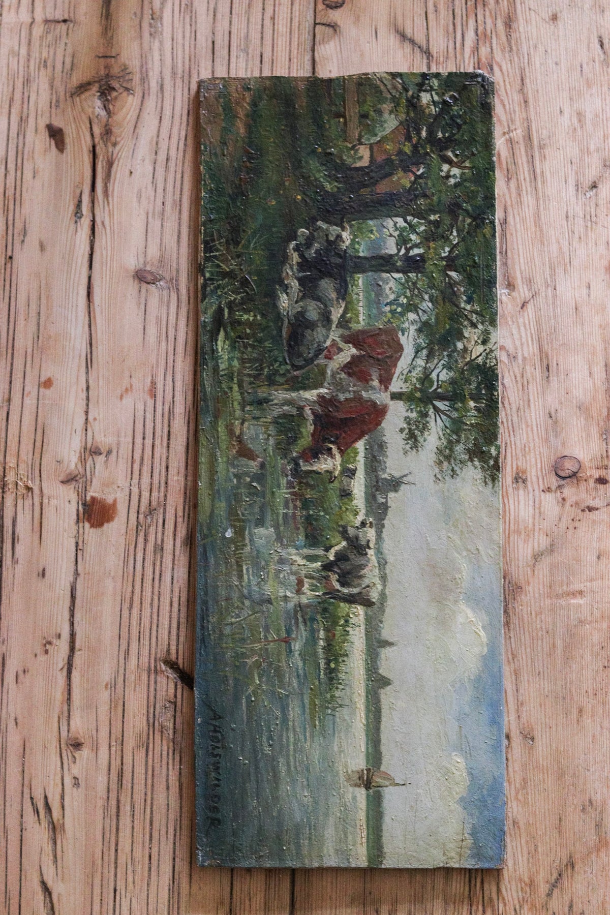 At the Waters Edge Oil Painting