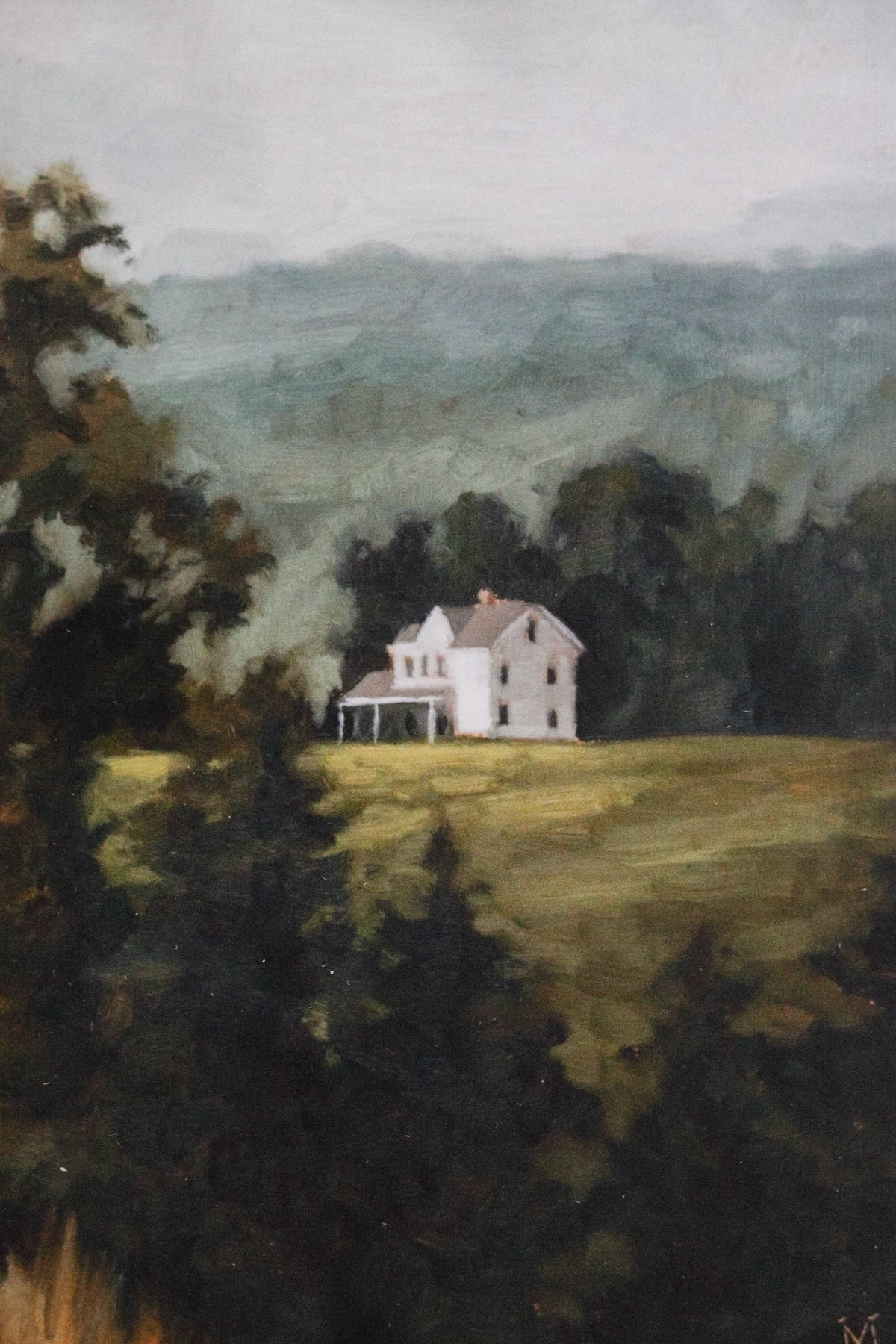 Farmhouse On A Hill Print