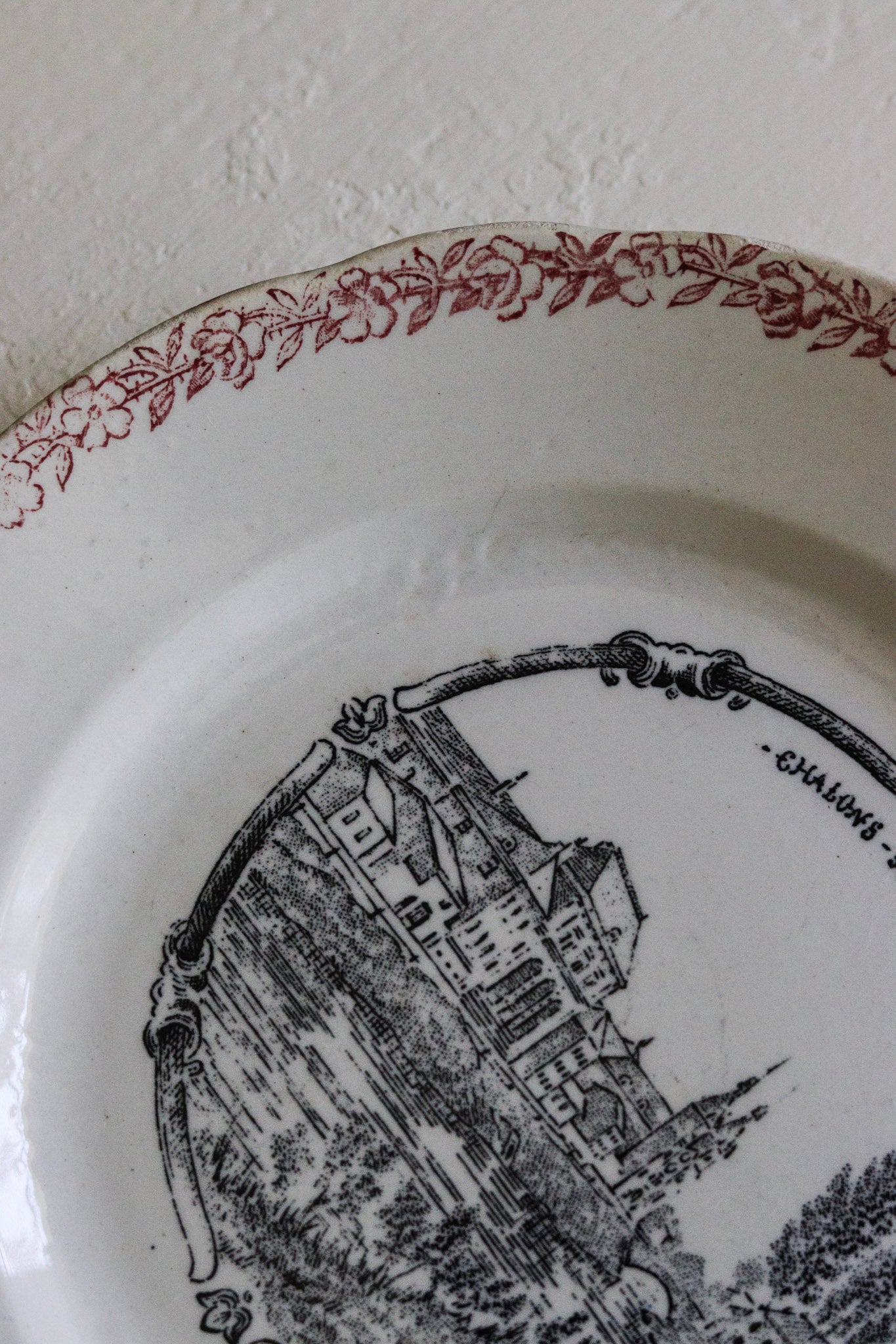 Antique French Transferware Plate  - Châlons-Sur-Marne