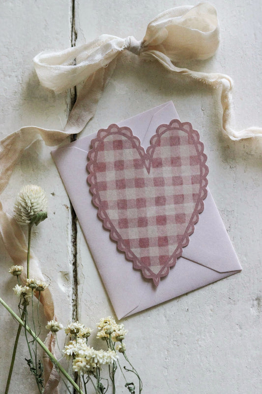 Pink Heart Mini Card