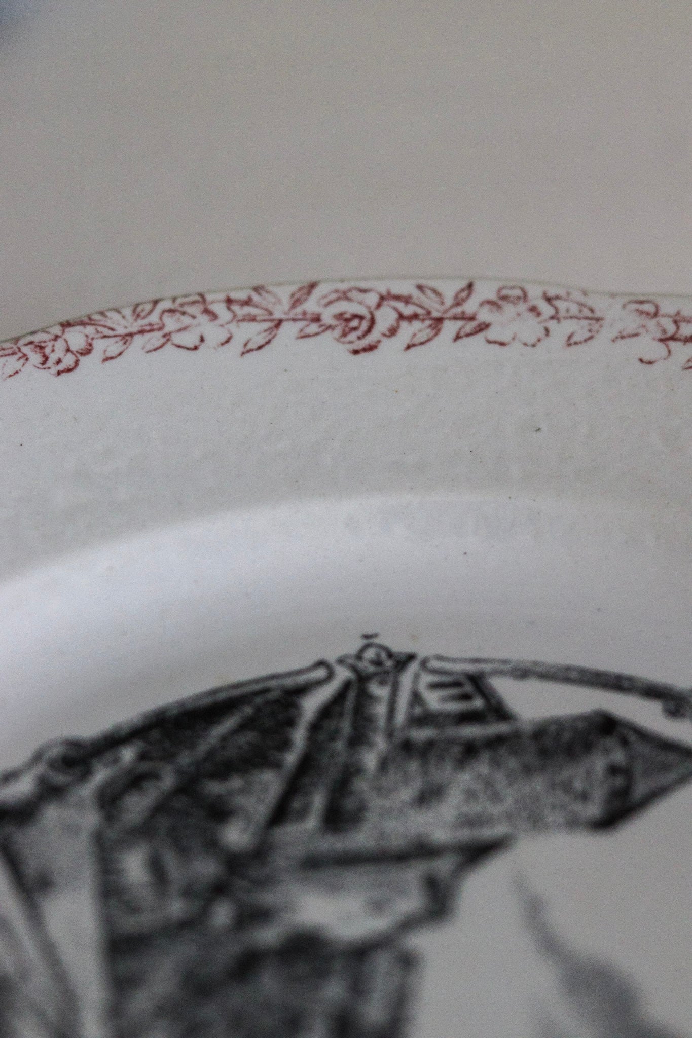 Antique French Transferware Plate  - Semur