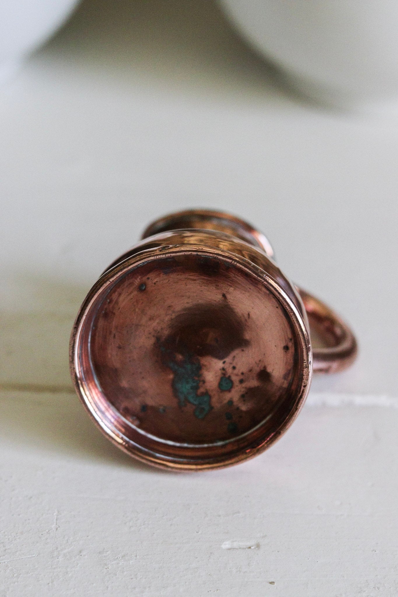 Antique English Copper Gill Measuring Jug