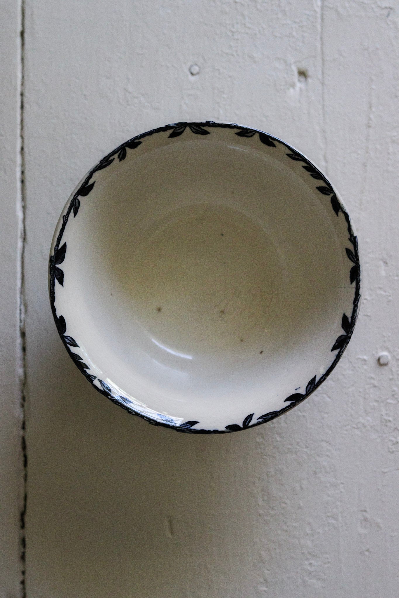 Antique French Transferware Bowl with Birds