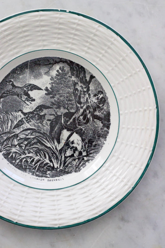 Antique French Transferware Plate